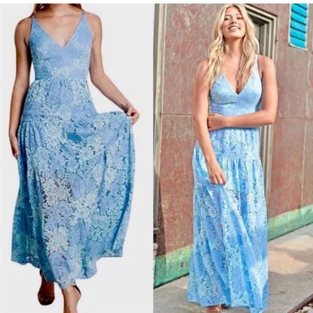 Dress the Population Melina Floral Lace Maxi Dress